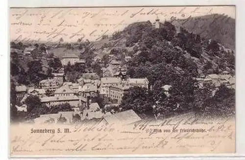 09131 Ak Sonneberg Sachsen Meiningen Blick von der Friedrichshöhe 1904