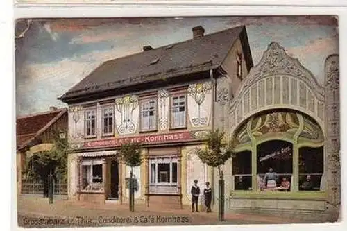 56516 Ak Grosstabarz in Thüringen Conditorei & Café Kornhass 1908