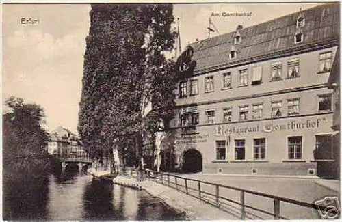 16403 Ak Erfurt Restaurant "Am Comthurhof" um 1910