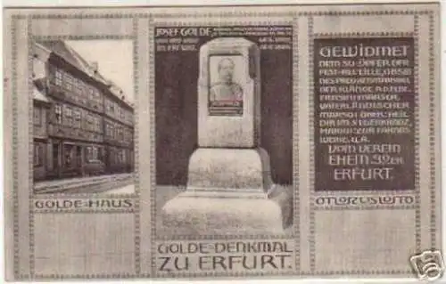 14494 Mehrbild Ak Golde Denkmal zu Erfurt 1908