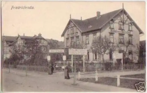 17763 Ak Friedrichroda Hotel Zum Bahnhof um 1920