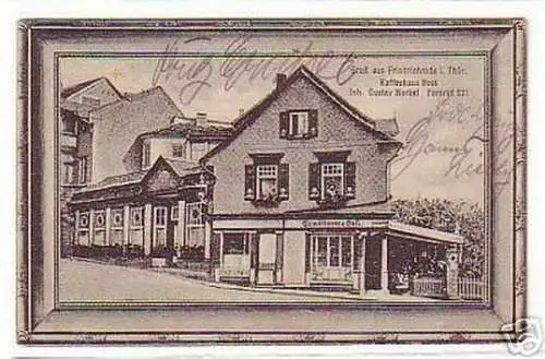 06649 Ak Gruß aus Friedrichroda Kaffeehaus Hess 1919