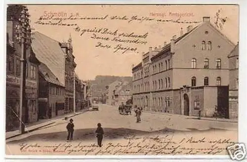 22004 Ak Schmölln S.-A. herzogl. Amtsgericht 1906