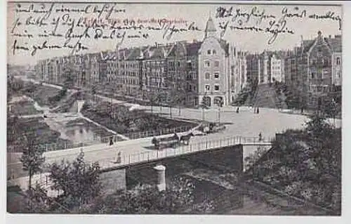 39835 Ak Erfurt Blick nach dem Nettelbeckufer 1910