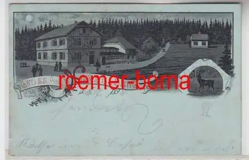 79666 Mondscheinkarte Gruß vom Nesselberg um 1900