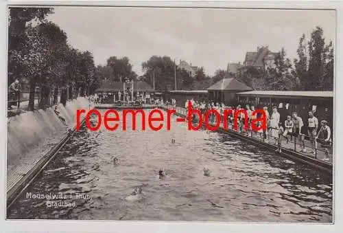 78608 Ak Meuselwitz in Thüringen Stadtbad 1935