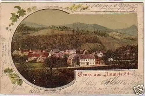 28823 Ak Lithografie Gruss aus Ammelstädt 1905