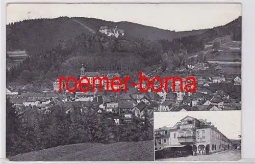 69040 Ak Bad Leutenberg Thür. und Haus Kacholdt (am Markt) 1916