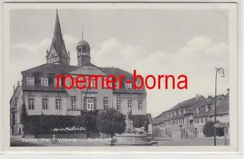 70430 Ak Lucka Kreis Altenburg Marktplatz 1937