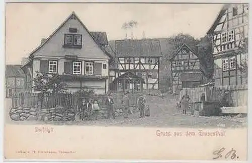 53552 Ak Gruß aus dem Trusenthal Dorfidyll um 1900