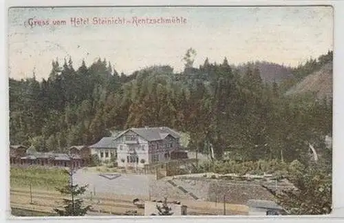 59861 Ak Gruß vom Hotel Steinicht Rentzschmühle 1909