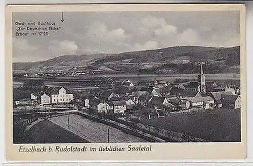 67483 Ak Etzelbach bei Rudolstadt Gasthaus "Zur deutschen Eiche" 1955