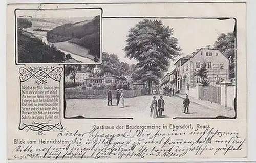 66636 Mehrbild Ak Gasthaus der Brüdergemeinde in Ebersdorf Reuss 1907