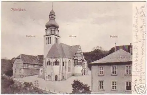 19181 Ak Oldisleben Rektorat Kirche Schule 1913