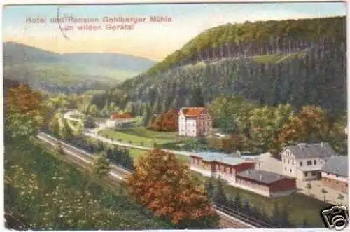 20127 Ak Hotel & Pension Gehlberger Mühle um 1910