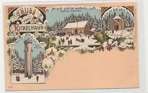 37271 Ak Litho Gruss vom Kickelhahn um 1900