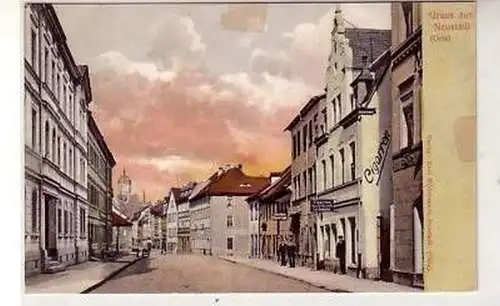 42974 Ak Gruß aus Neustadt Orla Straßenansicht um 1910