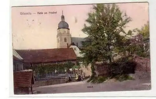 39413 Ak Gößnitz Partie am Friedhof 1919