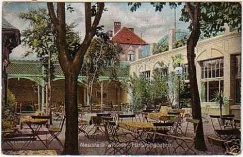 16468 Ak Neustadt an d. Orla Gasthof Fürstengarten 1913