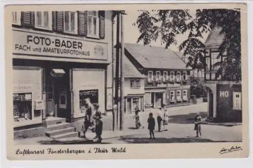 14509 Ak Luftkurort Finsterbergen Thür. Wald Ortsmittelpunkt Denkmalplatz 1952