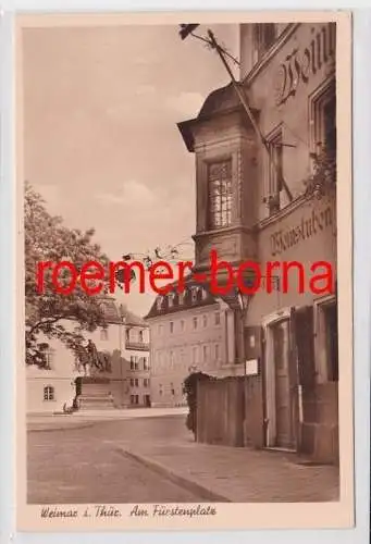 71464 Foto Ak Weimar i. Thür. Am Fürstenplatz Weinstuben um 1930