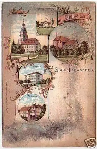 31715 Ak Lithographie Gruß aus Stadt Lengsfeld um 1900