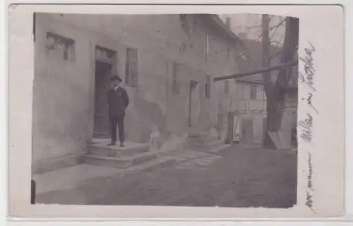 87851 Foto Ak Lucka Sachsen-Altenburg Wohnhaus 1928