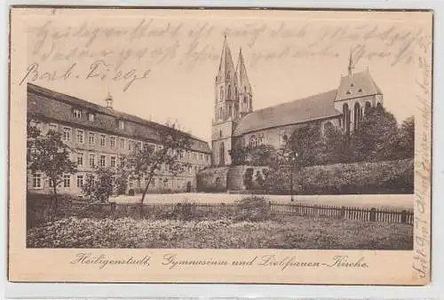 69119 Ak Heiligenstadt Gymnasium und Liebfrauen Kirche 1930