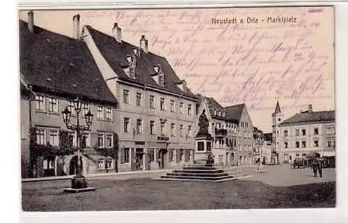 42984 Feldpost Ak Neustadt an der Orla Marktplatz 1916