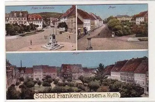 61098 Mehrbild Ak Solbad Frankenhausen am Kyffhäuser Anger und Kurstraße um 1920