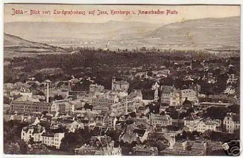 09348 Ak Jena Blick vom Landgrafenhaus 1907