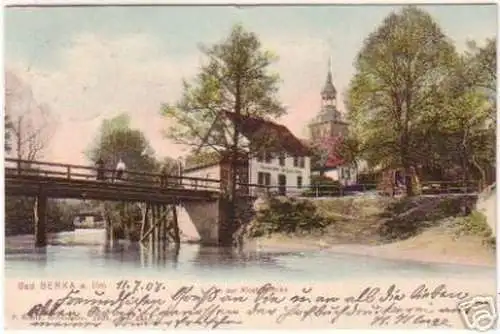 19218 Ak Bad Berka a.Ilm an der Klosterbrücke 1908