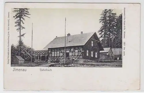 68792 Ak Ilmenau Gabelbach um 1900