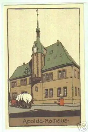 14323 Künstler-Ak Apolda Rathaus um 1930