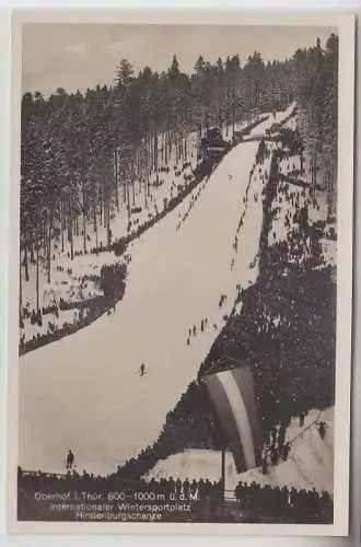 68673 Ak Oberhof in Thüringen Hindenburgschanze um 1930