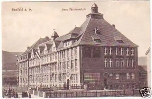 25599 Ak Saalfeld a.S. neue Mädchenschule 1911