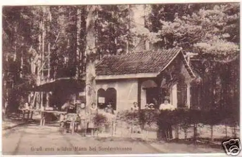 21210 Ak Gruß vom wilden Mann bei Sondershausen 1914