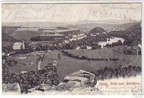 14858 Ak Greiz Blick vom Kirschstein 1904