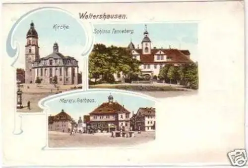 23798 Feldpost Mehrbild Ak Waltershausen 1915