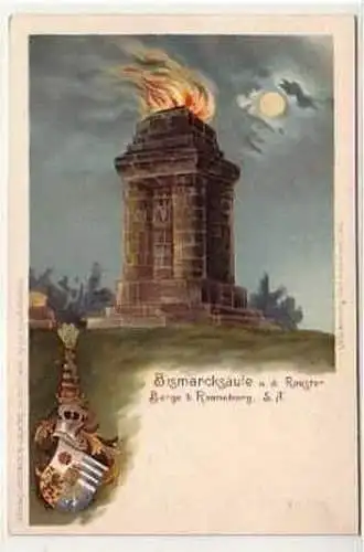 38196 Ak Bismarcksäule a.d. Reuster Berge bei Ronneburg