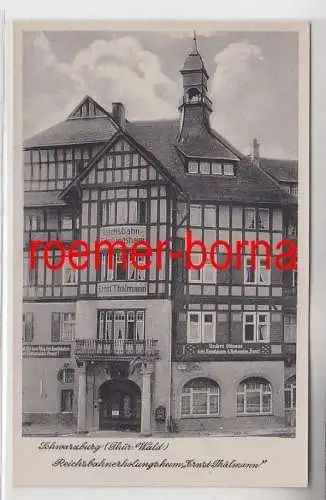 06354 Ak Schwarzburg Thür. Wald Reichsbahnerholungsheim 'Ernst Thälmann' um 1950