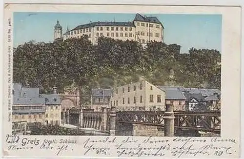 50641 Ak Greiz fürstliches Schloss 1905