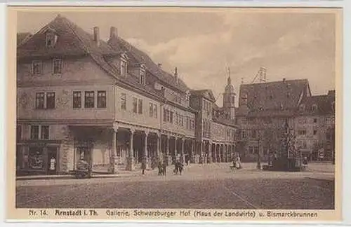 55495 Ak Arnstadt in Thüringen Gallerie Schwarzburger Hof um 1930