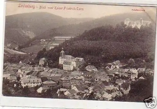 31524 Ak Leutenberg Blick v. Kaiser Friedrich Turm 1909