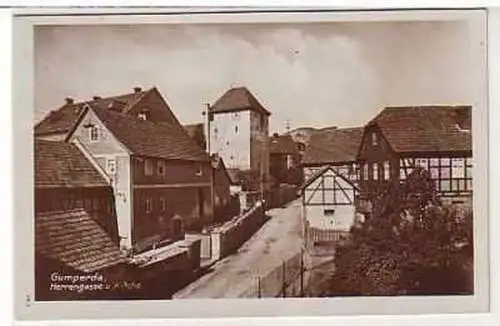 39442 Ak Gumperda Herrengasse und Kirche 1926