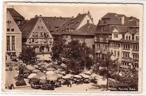 44505 Feldpost Ak Jena Markt feuchte Ecke 1941