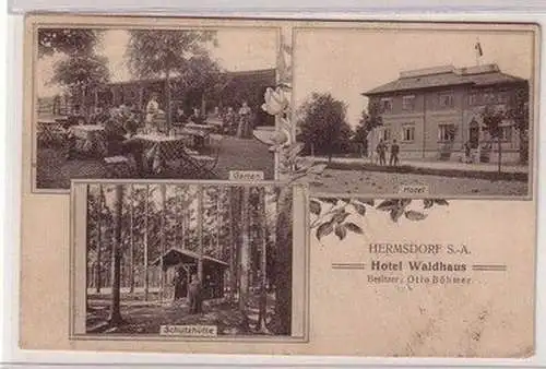 59576 Mehrbild Ak Hermsdorf S.-A. Hotel Waldhaus 1912