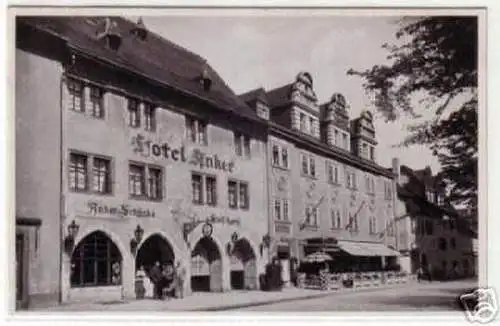 05728 Ak Saalfeld in Thüringen Hotel Anker um 1940