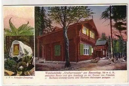 34950 Ak Waldschänke "Dreiherrnstein" am Rennstieg 1910