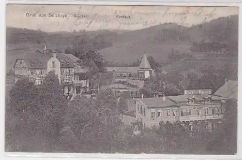 87735 Ak Gruß aus Sülzhayn im Süd-Harz Kurhaus 1907